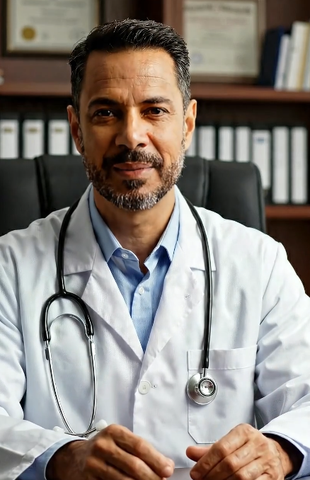 Dr. Guilherme Borges em seu consultório